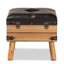Drewie Faux Leather Ottoman