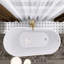 Baignoire de trempage autoportante 59 po en acrylique blanc brillant