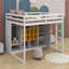 Lit mezzanine en bois pleine grandeur avec garde-robe, tablettes et armoire-1652082249