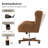 Caden Miriam Modern Wingback Chenille Swivel Tilting Simple Assembly Office Chair-54640767