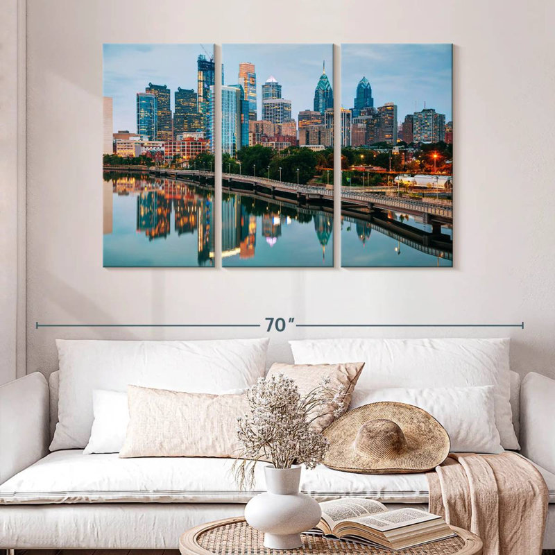 Sebbie Philadelphia Riverbank, H 32 po x l 50 po