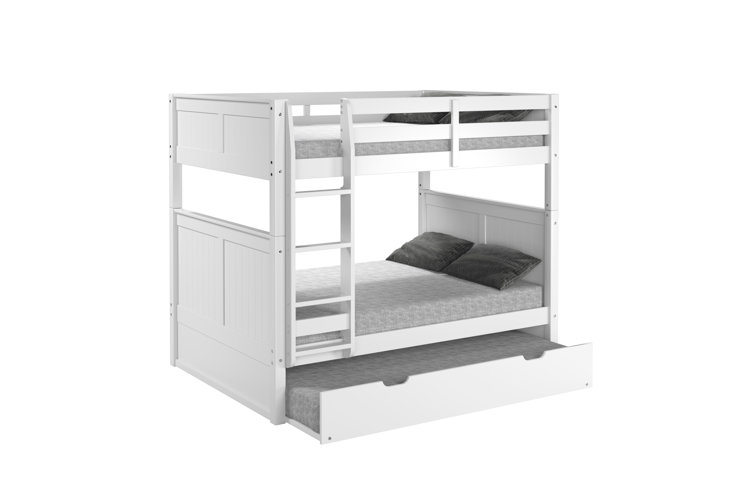Stig Full Over Full Solid Wood Standard Bunk Bed with Trundle