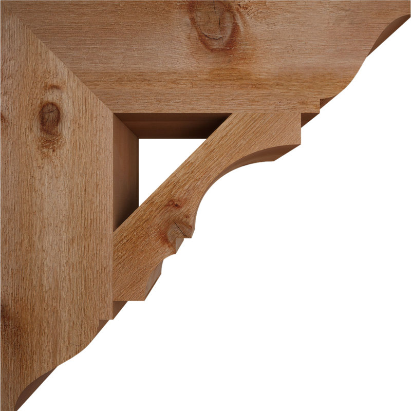 Support traditionnel Balboa, L 6 po x P 22 po x H 22 po, Cèdre rouge de l'Ouest brut