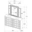 Mika Ivory / Camel 8-drawer LED Dresser with Mirror