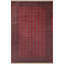 Red-Themed Ethnic Traditional Motif Patterned Fringed Vintage Decorative Rug