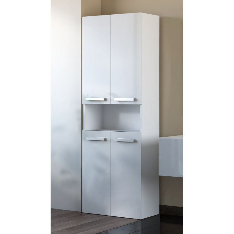 Cambree Linen Cabinet, High-gloss White
