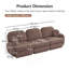 Canapé 105 po en chenille de 105 po, coussins ronds exquis et coussins de dossier matelassés, pieds de cadre de base encastrés, assise ergonomique, assemblage facile, canapé à assise profonde pour le salon, poussière de rose-103904209-103904212