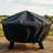 Claire Black Solid Fire Pit Cover with Drawstring Closure - 48"-990229839-990229842