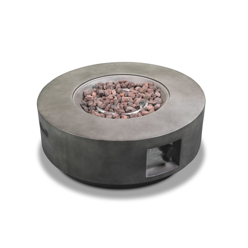 Brooksburg Round Propane Smokeless Fire Pit, Grey