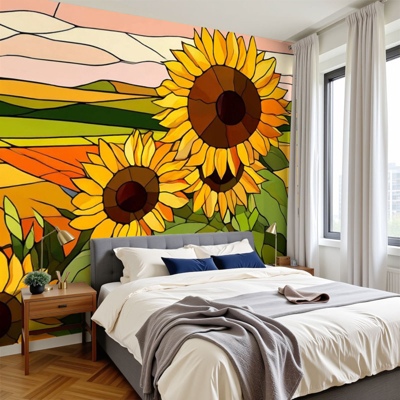 Murale auto-adhésive moderne de style l 144 po x H 100 po Peel and Stick, L 144 po x l 100 po