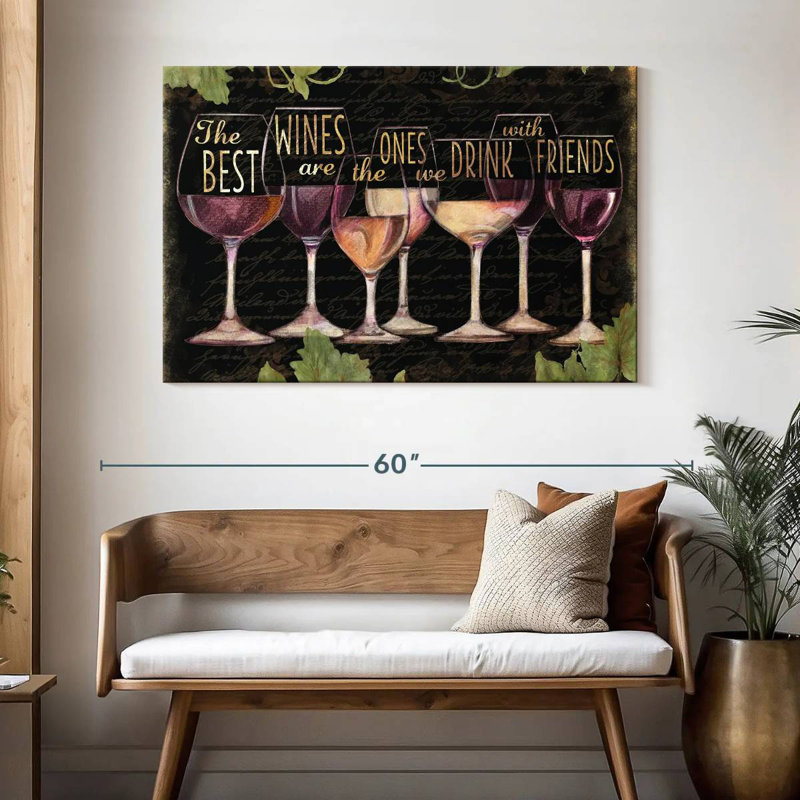 Tergel Wine Line sur fond noir, H 32 po x l 48 po