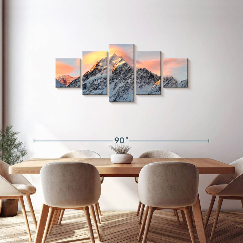 Mount Cook Sundown, 30" H x 68" W