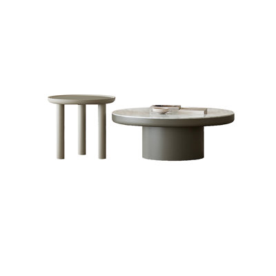 Microcrystalline Stone Coffee Table Set