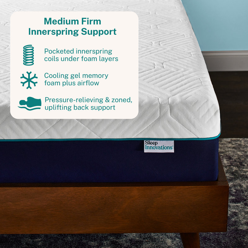 Queen 12" Gel Memory Foam and Innerspring Hybrid Mattress