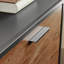 Classeur latéral brun de style industriel, rangement à deux tiroirs, taille compacte convenant à diverses pièces, matériau principal en bois d'ingénierie et surface élégante pour la décoration