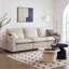 Canapé modulaire inclinable électrique en cuir véritable blanc avec rampe carrée réglable-1968744503