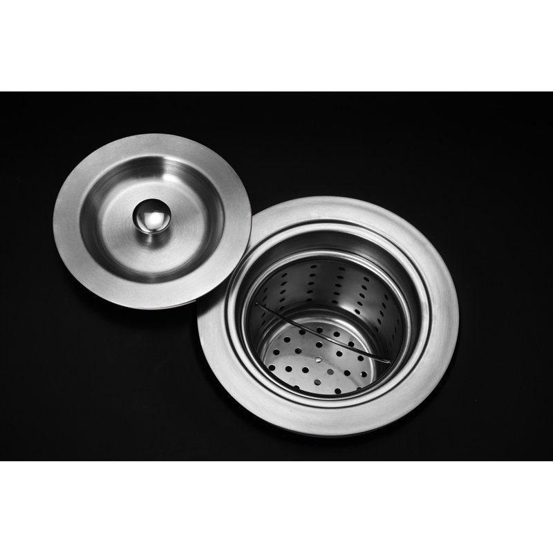 Évier à quartz L 13,85 po x l 17,84 po - Moulé à chaud moulé pour la durabilité avec panier et crépine Noir