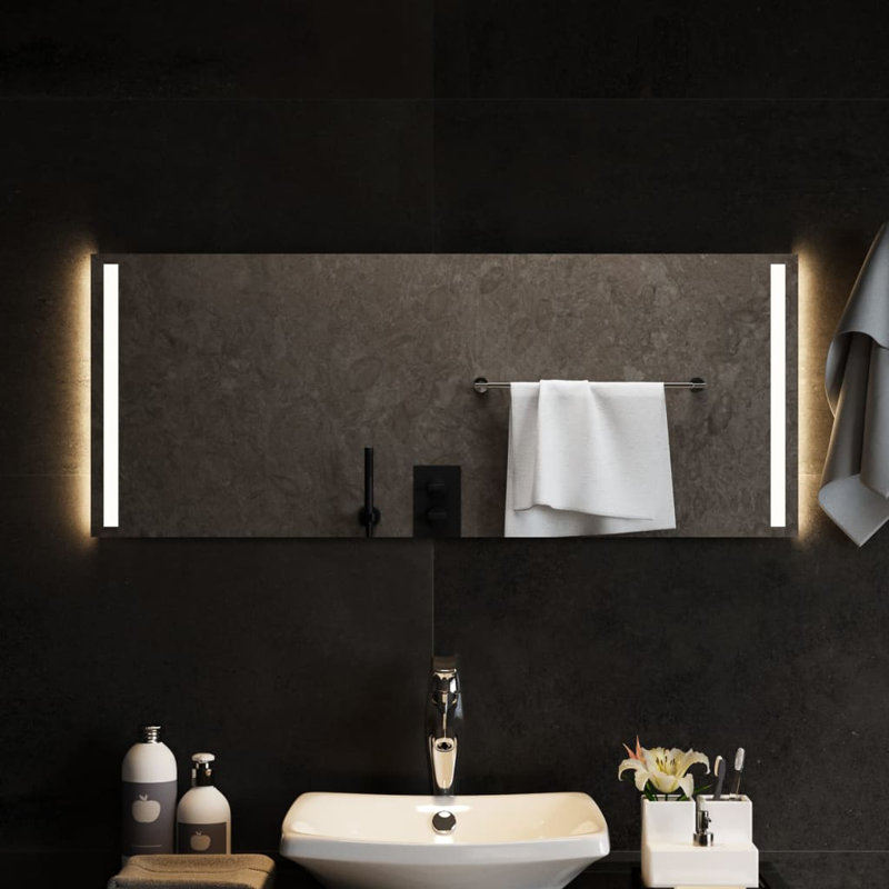 Kareny Flat Wall Mirror, 40 cm H x 100 cm W