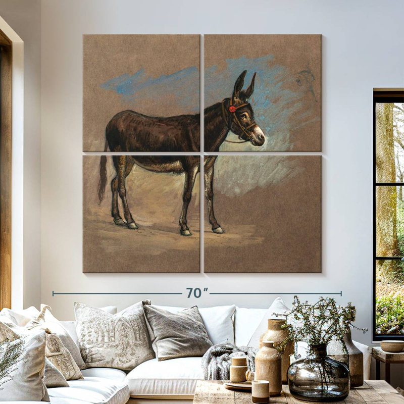 Brampt Study. A Mule, 57" H x 57" W
