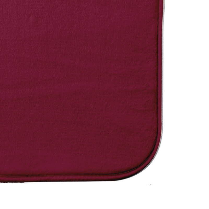Tapis pour salle de bain Leiva football, H 18 po x L 30 po, Canneberge
