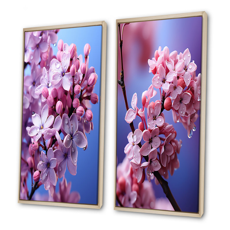 Ensemble de salon contemporain lilas tranquillité - lilas, H 28 po x l 25 po, Encadrement brun