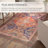 Damaya Machine Washable Power Loomed Performance Orange/Purple Rug-472323775
