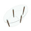 Table basse en verre transparent à 3 couches, table basse moderne en verre transparent