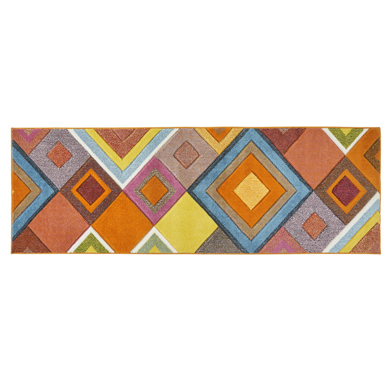 Geometric Area Rug, Runner 80 x 240cm