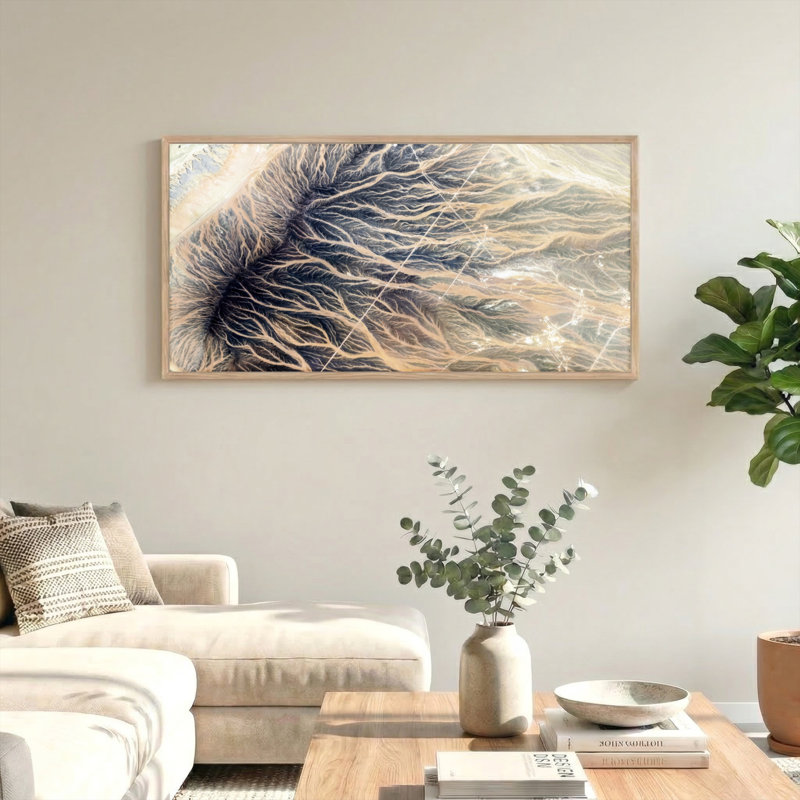 Tableau abstrait encadré sur toile, 122 x 61 cm (48 x 24 pouces), 1 pièce, 48 x 24 pouces