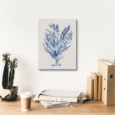 Toile épique Graffiti «Shibori Coral 4 On Linen» par Mary Urban, 18 po x 26 po