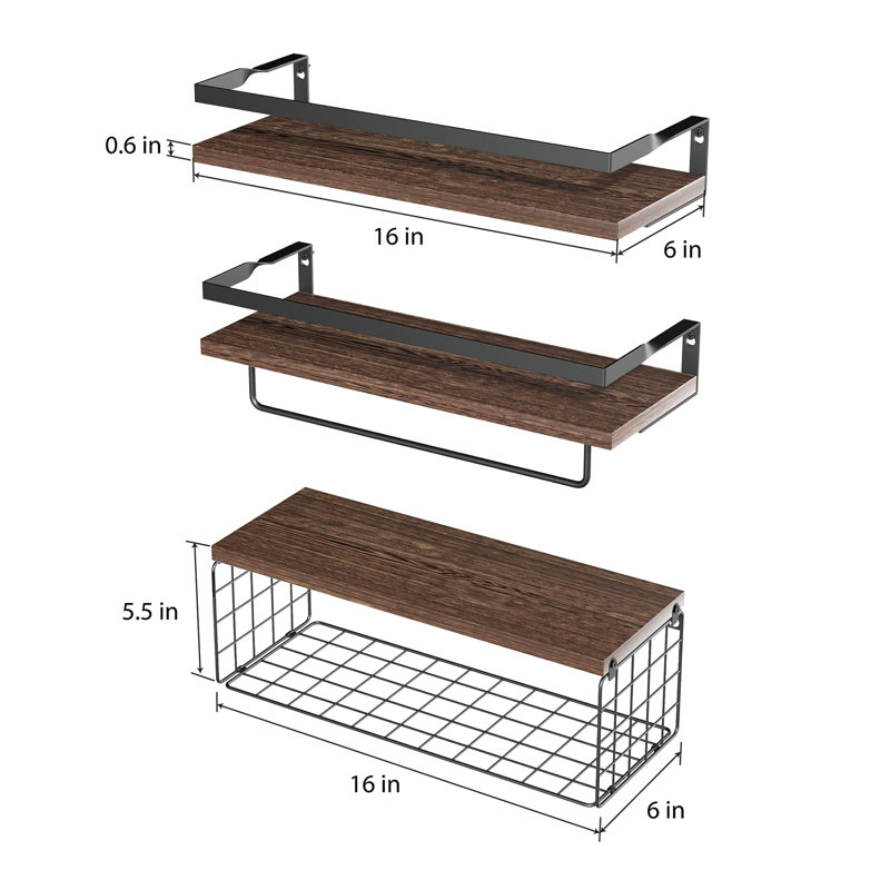 Sumnima Floating Shelf, Brown