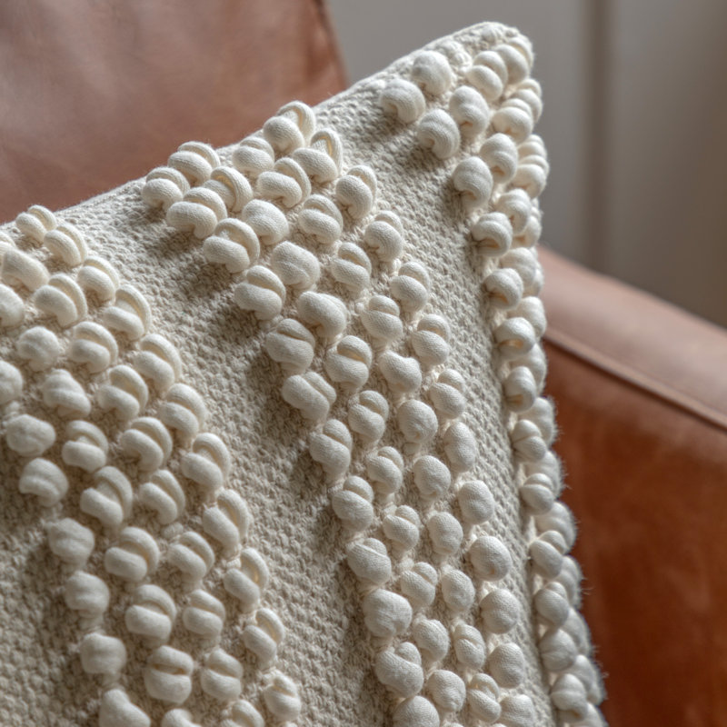 Cream Square Throw Cushion