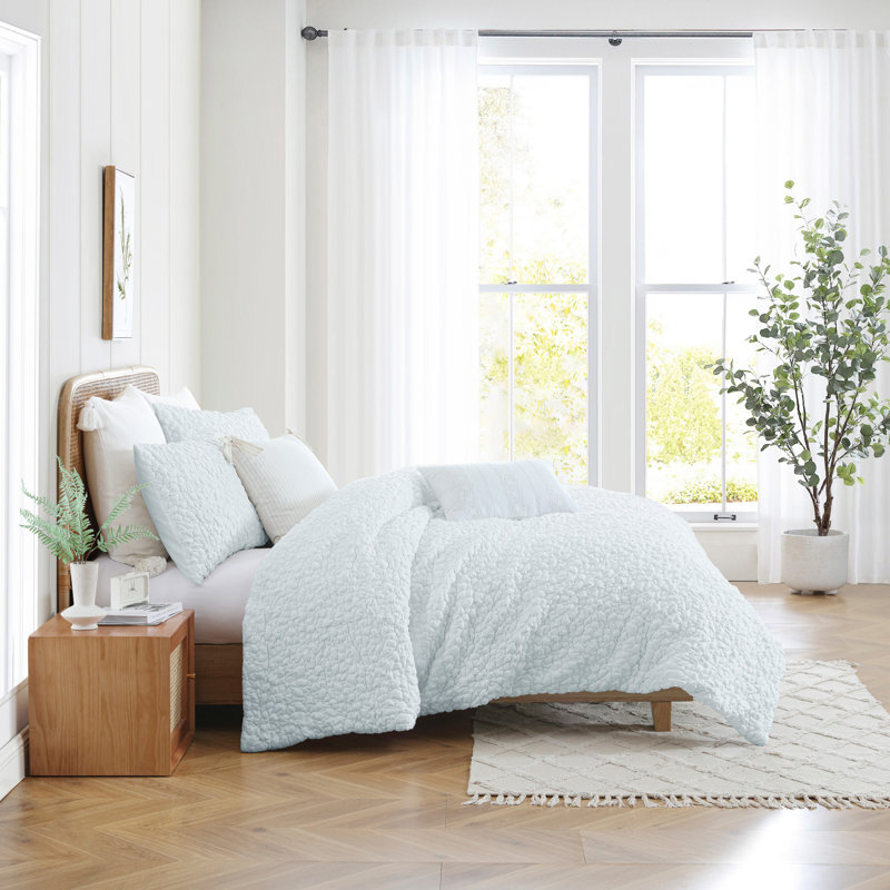 Peri Home Floral Bubble Comforter Set, King Comforter + 2 King Shams