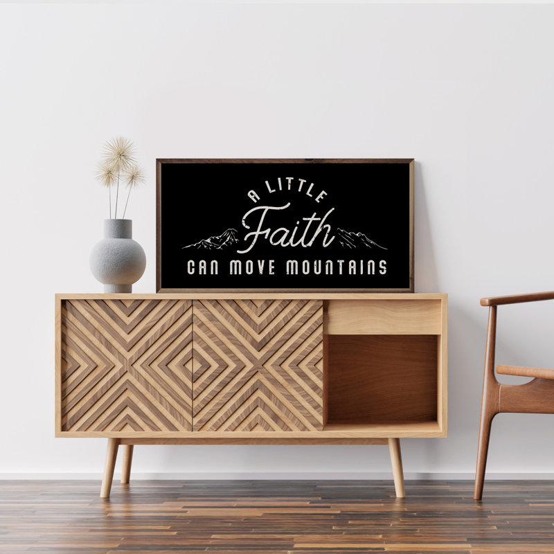 A Little Faith Mountains - noir, Noir, H 8 po x l 16 po