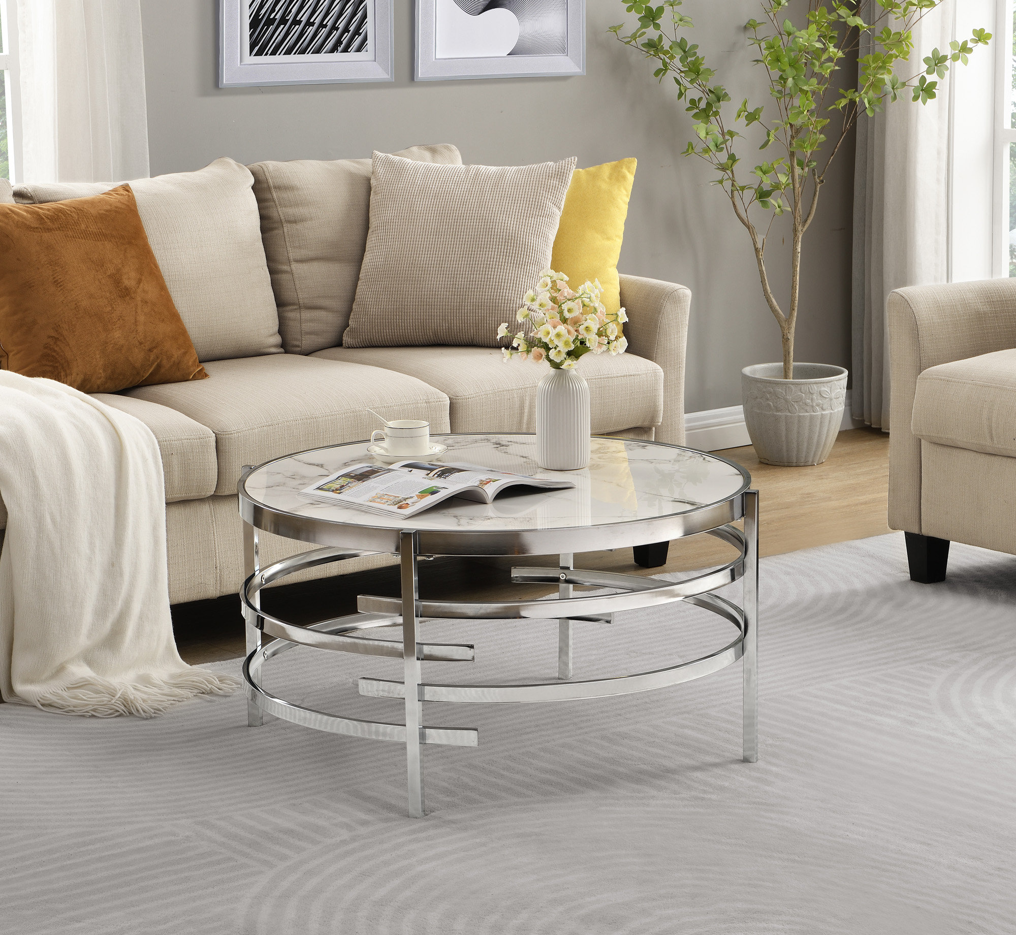 Mercer41 Modern Coffee Table For Living Room | Wayfair