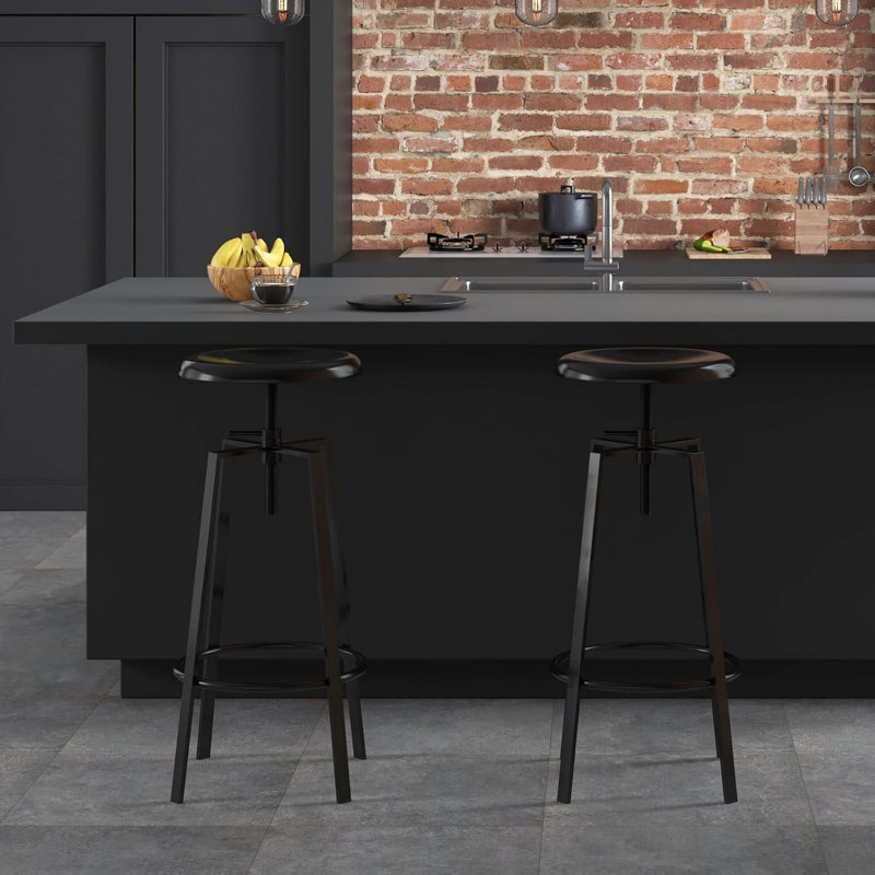 Ensemble de 2 tabourets de bar Juddson, Noir