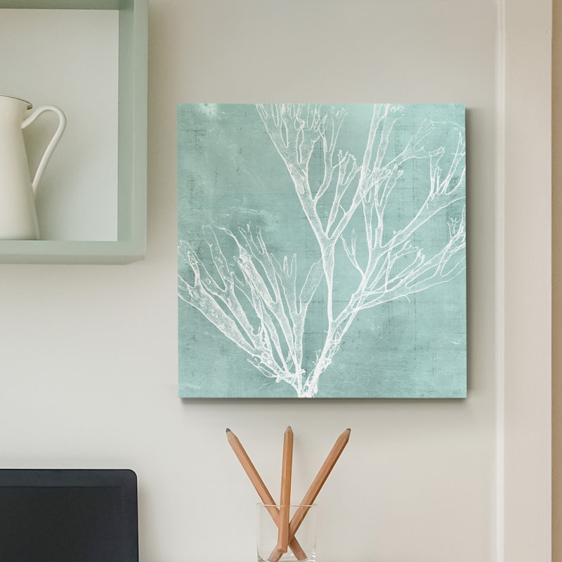 « algues on aqua vii », reproduction de peinture sur toile tendue, H 40 po x l 40 po x P 1 po