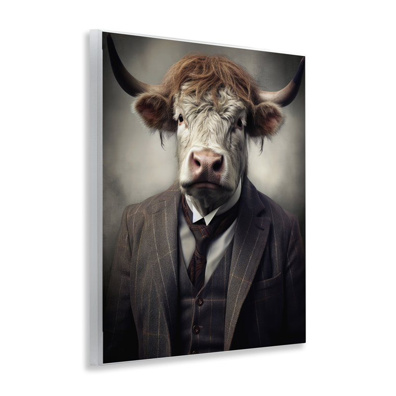 Plaque murale sophistiquée Portrait de taureau, design par Ray Powers