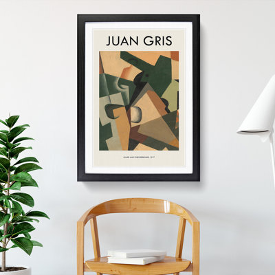 Glass and Checkerboard by Juan Gris - 1 Piece Single Picture Frame Wall Art