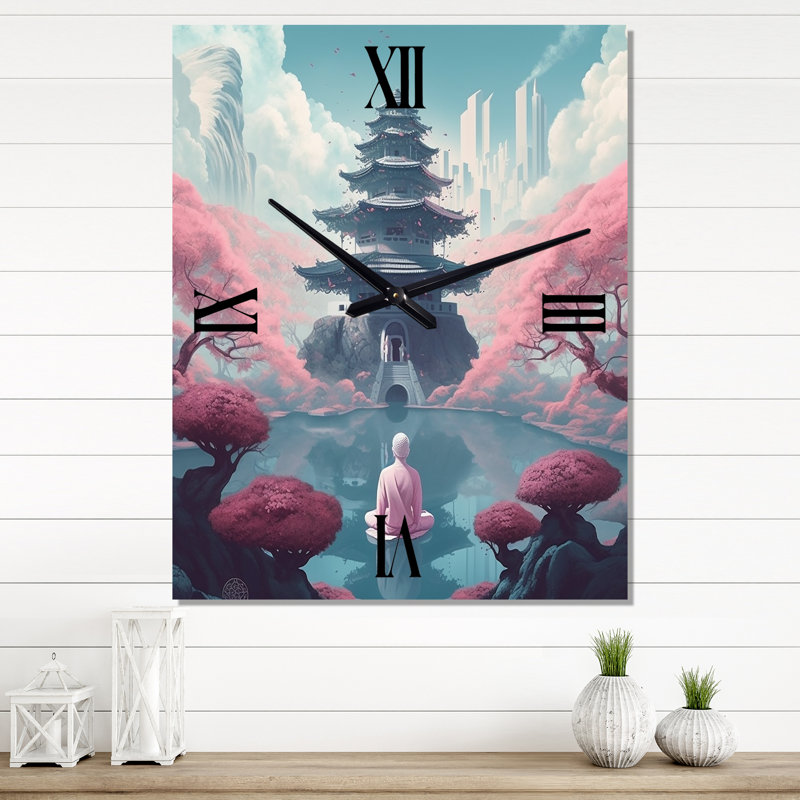 Horloge murale moderne bouddhiste, Médium