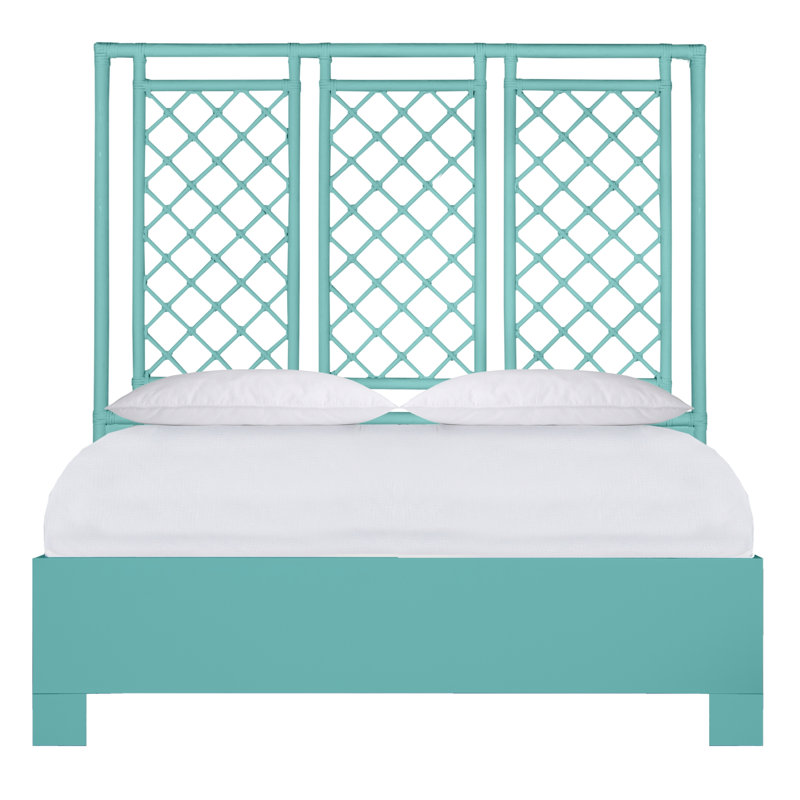 Low Profile Standard Bed, Queen, Turquoise