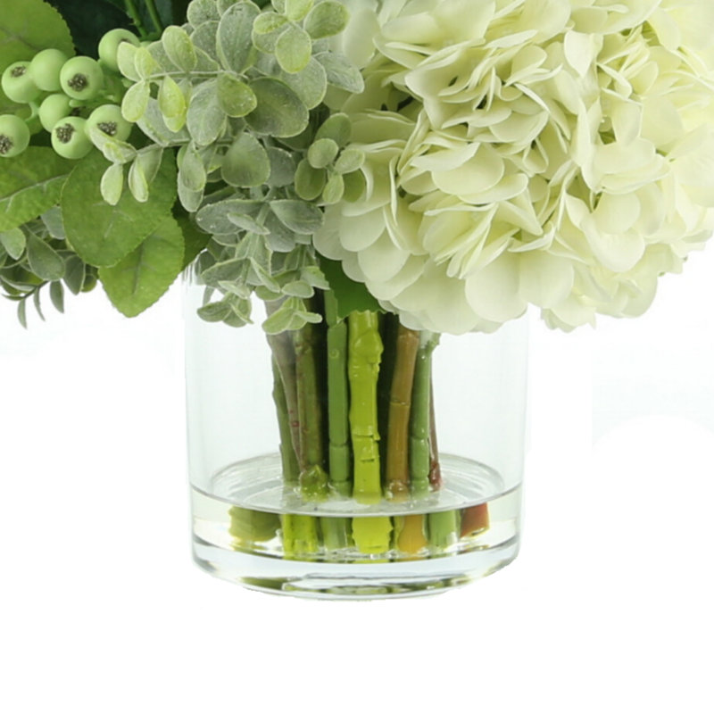 Hydrangea, Berry And Eucalyptus Floral Arrangement