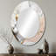 Miroir mural moderne blanc et doré-1967161680