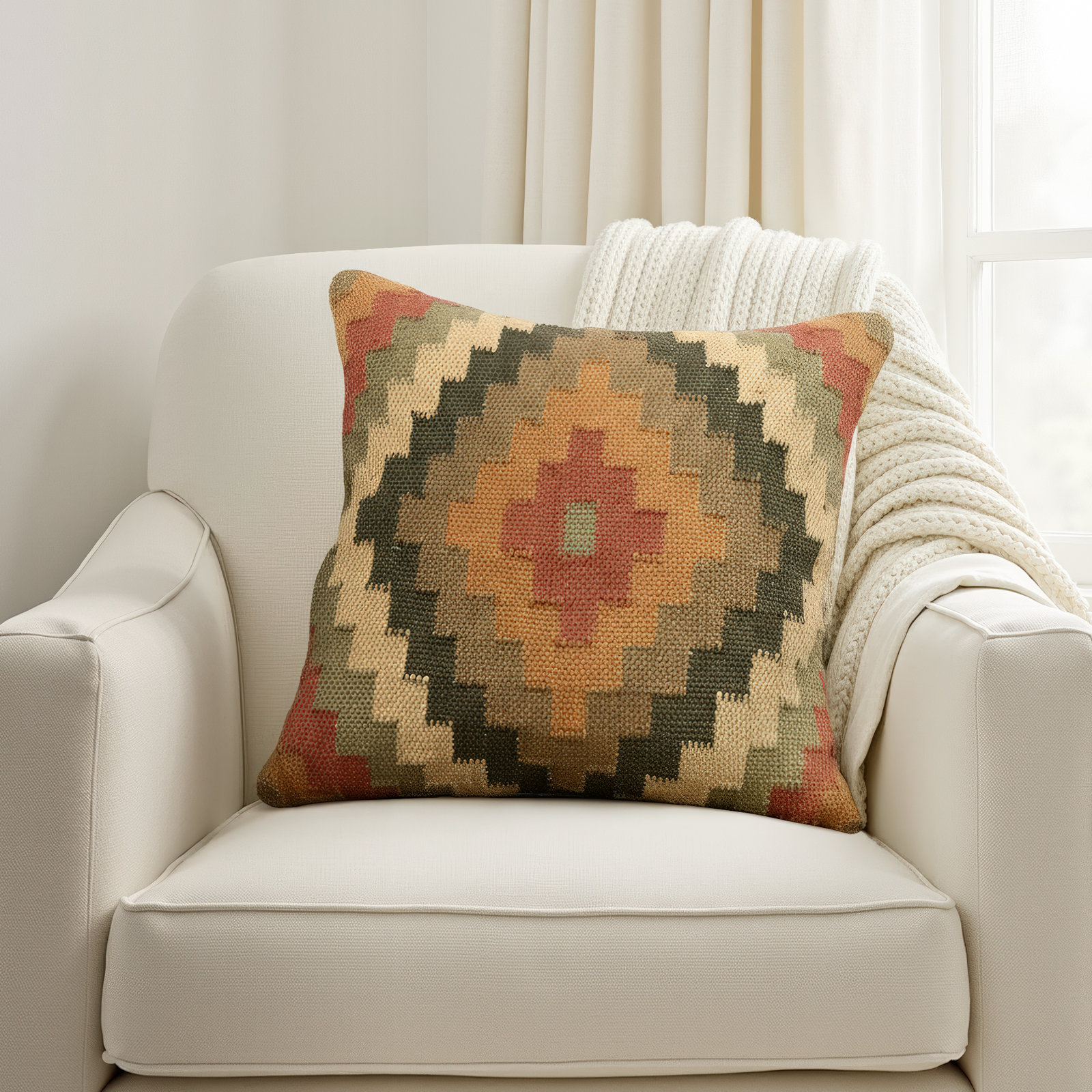 18" x 18" Wool Pillow Cover & Insert