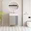 Meuble-lavabo gris 24Vb06-21Mgr avec lavabo en céramique. Style contemporain élégant. Matériau en bois de qualité. Vaste espace de rangement. Facile à nettoyer et à assembler. Conception moderne et élégante. Solide.