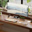 Bureau en bois massif brun en forme de L avec 3 tiroirs-108772265-108772264