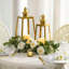 Lanternes dorées décoratives pour l'intérieur et l'extérieur: ensemble de 2 lanternes suspendues de style campagnard à suspendre 12 po et 15 po pour centre de table de mariage