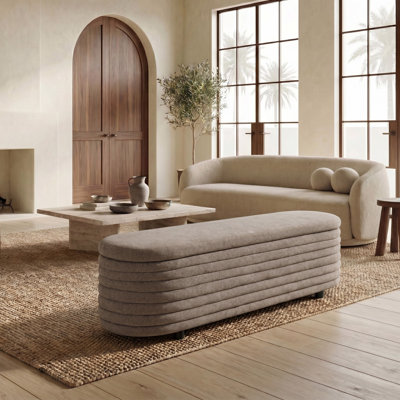 Banc de rangement rembourré Delray