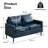 56" W Faux Leather Loveseat Sofa With USB Port-1851637533