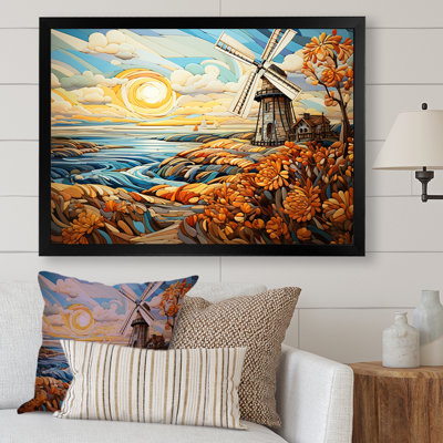 Windmill Coastal Breeze - Wind Turbines, art mural